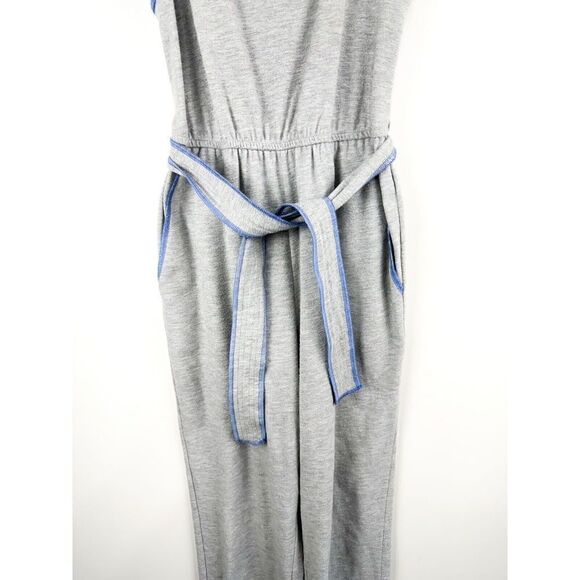 ANTHROPOLOGIE SATURDAY SUNDAY MADELINE COZY LOUNGE KNIT JUMPSUIT GRAY Blue XS - Picture 4 of 6